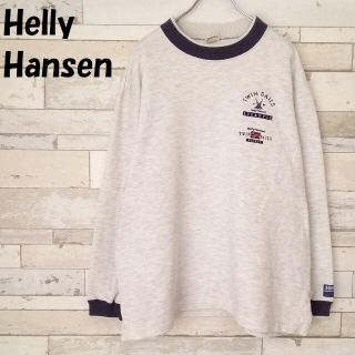 ヘリーハンセン(HELLY HANSEN)の購入者ありヘリーハンセン 90's 刺繍ロゴ スウェット 霜降りグレー サイズM(スウェット)