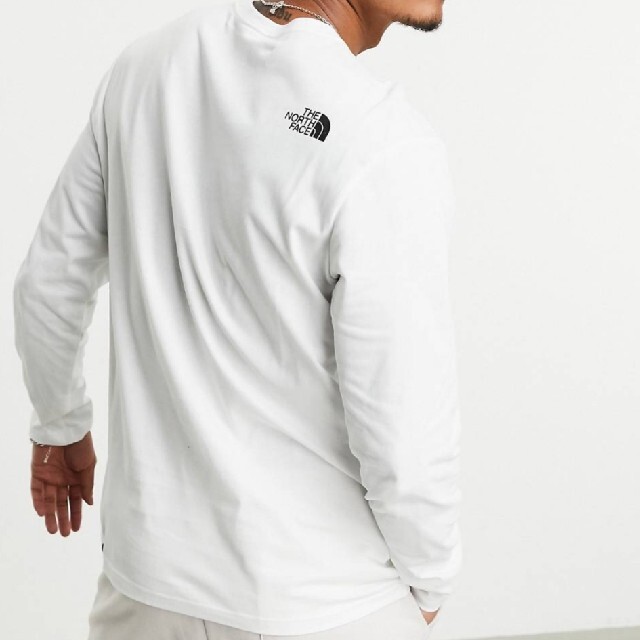 THE NORTH FACE(ザノースフェイス)のノースフェイス ボックスロゴ ロングスリーブTシャツ 海外Mサイズ メンズのトップス(Tシャツ/カットソー(七分/長袖))の商品写真