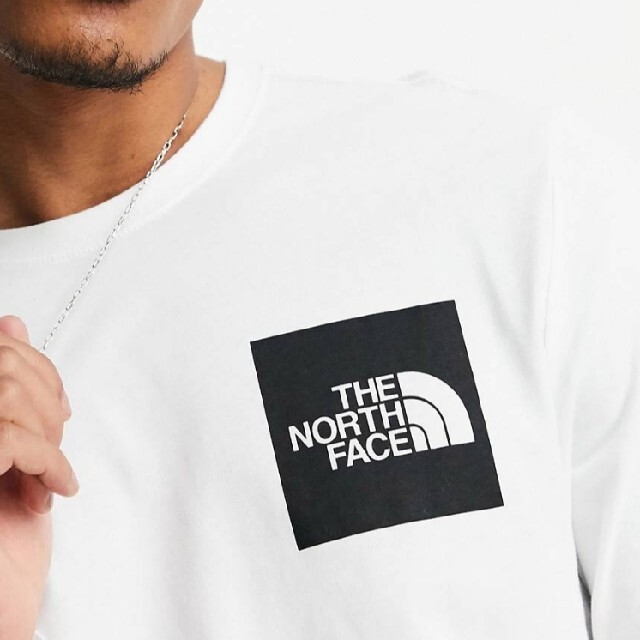 THE NORTH FACE(ザノースフェイス)のノースフェイス ボックスロゴ ロングスリーブTシャツ 海外Mサイズ メンズのトップス(Tシャツ/カットソー(七分/長袖))の商品写真