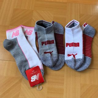 プーマ(PUMA)の新品　プーマ/ニューバランススニーカーソックス3足(ソックス)