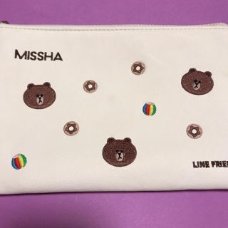 ミシャ(MISSHA)のLINEFRIENDS＆MISSHAコラボ♡メイクブラシ5本セット＆メイクポーチ(コフレ/メイクアップセット)