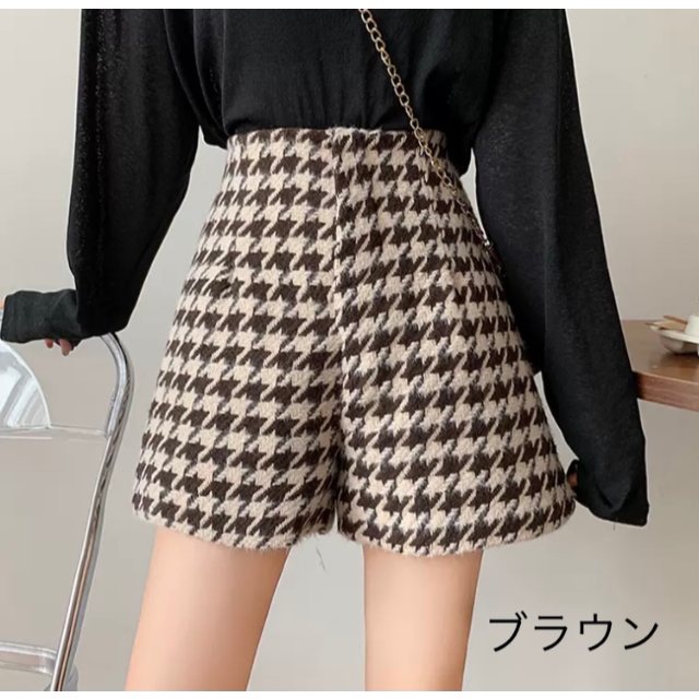 レディース ボトムス 格子柄ショートパンツ 台形デザイン 韓国 春コーデ の通販 By Harudressshop ラクマ