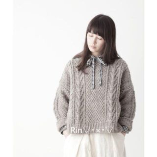 ネストローブ(nest Robe)の☆まみじ様専用☆ ネストローブペルーウールハンドメイドプルオーバー GREY(ニット/セーター)