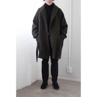 comoli ウールショールカラーコート　19aw