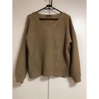 ユメテンボウ(夢展望)のNewlyme レディース 畦編みVネックニットトップス(ニット/セーター)