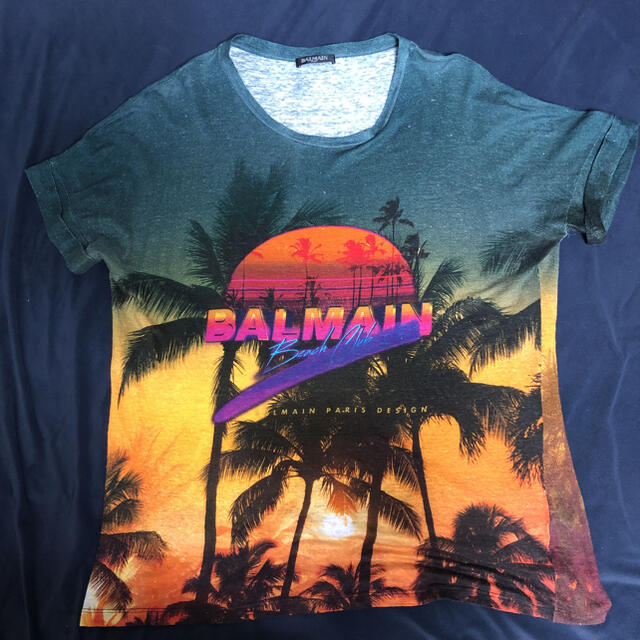 バルマン BALMAIN リゾート柄 Tシャツ メンズ