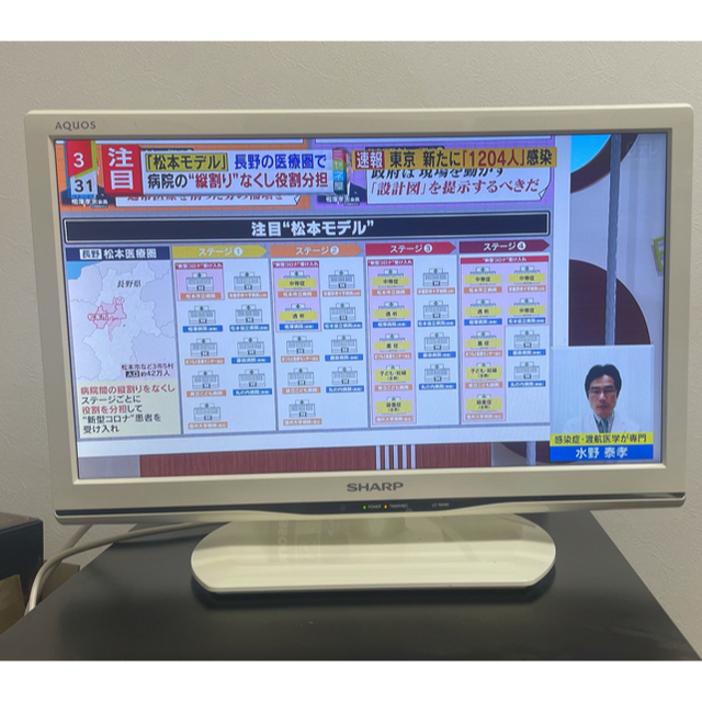 液晶カラーテレビ lc-19k90 ホワイト リモコン付き