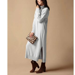 新品✨タグ付き♪カシミヤ混　着心地抜群💓　ニットワンピース　グレー大特価‼️(その他)