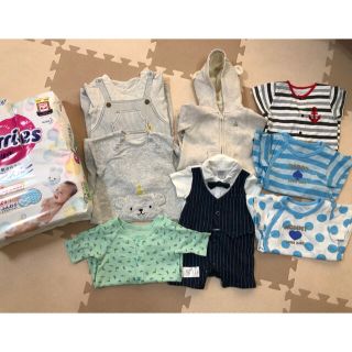 ベビーギャップ(babyGAP)の保育園着　男の子　ベビー服　まとめ売り　オムツ30枚付！(ロンパース)