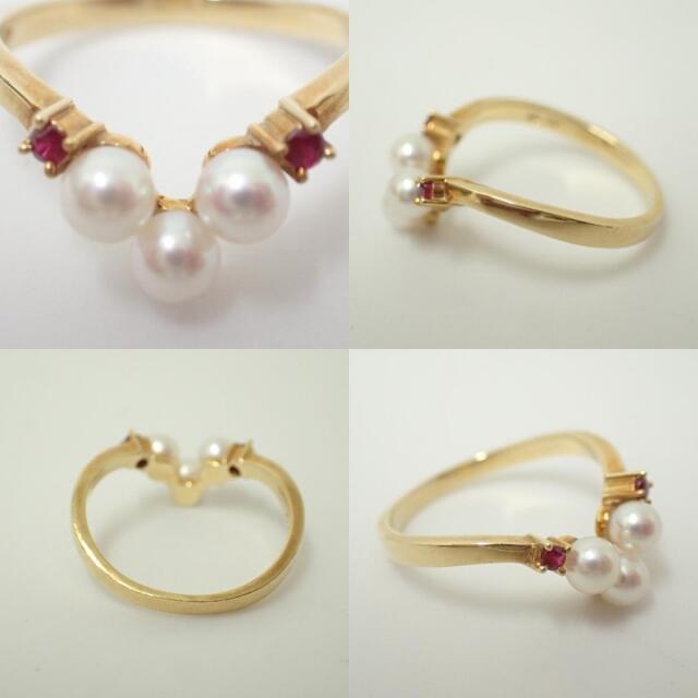 TASAKI(タサキ)のTASAKI タサキ パール/ルビー リング K18 レディースのアクセサリー(リング(指輪))の商品写真