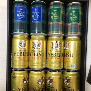 サッポロ(サッポロ)のエビスビール　ラッキーエビス缶2本　軽井沢ビール(ビール)