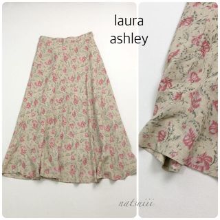 ローラアシュレイ(LAURA ASHLEY)のローラアシュレイ . 花柄 Aライン マキシ フレア スカート(ロングスカート)