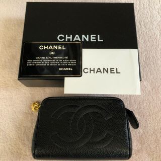 シャネル(CHANEL)のシャネル    シガレットケース　ポーチ　キャビアスキン　黒(ポーチ)