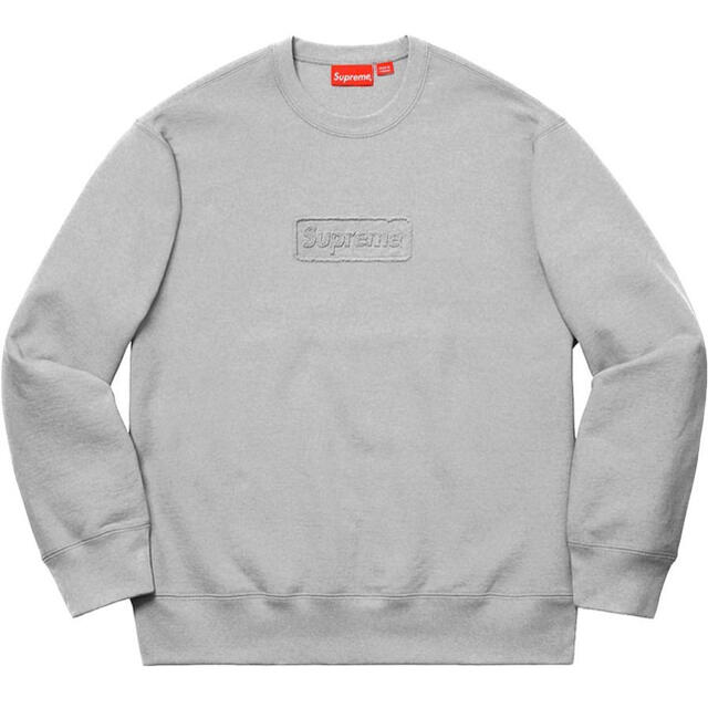 supreme cutout logo crewneck グレーMスウェット