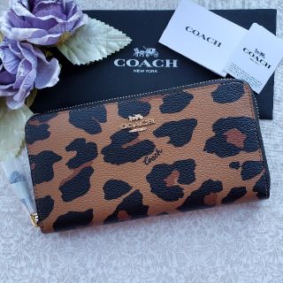 コーチ(COACH)のCOACH長財布　人気のレオパード柄(財布)