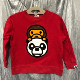 アベイシングエイプ(A BATHING APE)のbape kids キッズ120 milo スウェットシャツ エイプ ベイプ(ジャケット/上着)