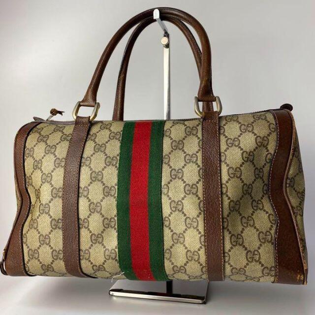 Gucci(グッチ)のオールドグッチ OLD GUCCI シェリーライン ボストンバッグ ハンドバッグ レディースのバッグ(ボストンバッグ)の商品写真