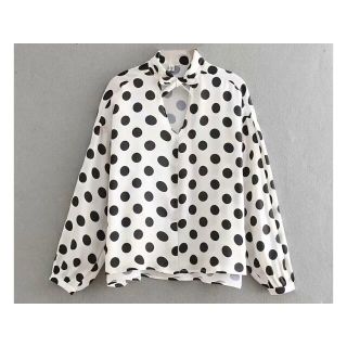 ザラ(ZARA)の🌸春先行💐3414◆水玉 ドット ブラウス(シャツ/ブラウス(長袖/七分))