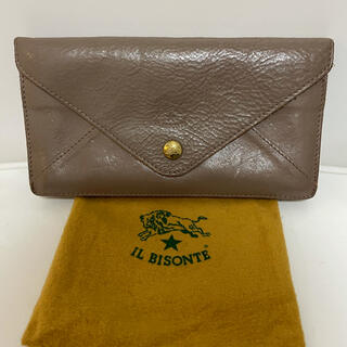 イルビゾンテ(IL BISONTE)のイルビゾンテ　長財布　グレー　保存袋付き(財布)
