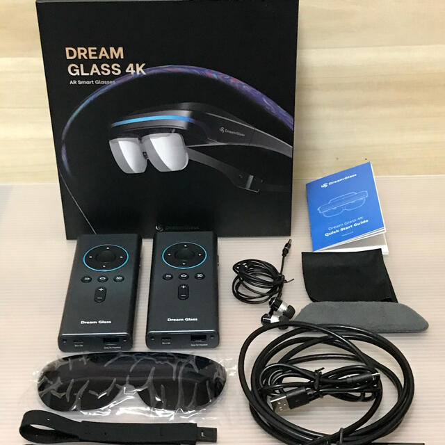 大画面ARヘッドセット DreamGlass4K ［予備バッテリ付］ドローン対応 スマホ/家電/カメラのテレビ/映像機器(その他)の商品写真