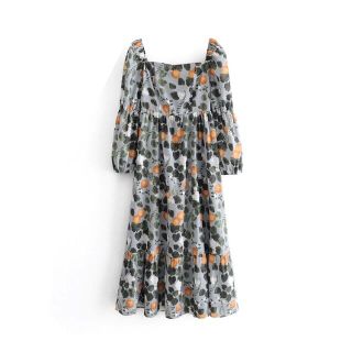 ザラ(ZARA)の🌸春先行💐3427◆フルーツ 花柄 ワンピース(ひざ丈ワンピース)