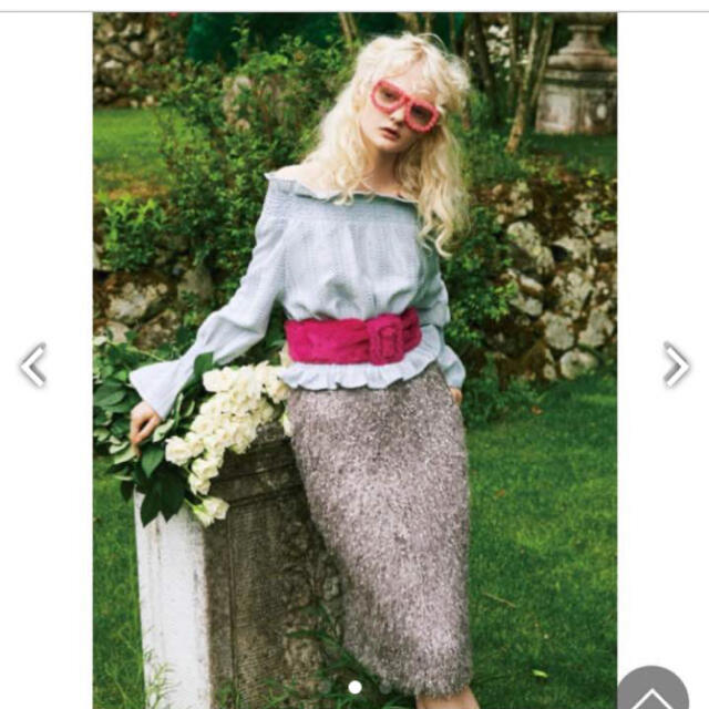 Lily Brown(リリーブラウン)のLily Brown フラッグフェザースカート レディースのスカート(ひざ丈スカート)の商品写真