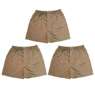 タイシルクトランクス パンツ 下着メンズ 無地 ３枚セットまとめ買い（黄M)(ショートパンツ)