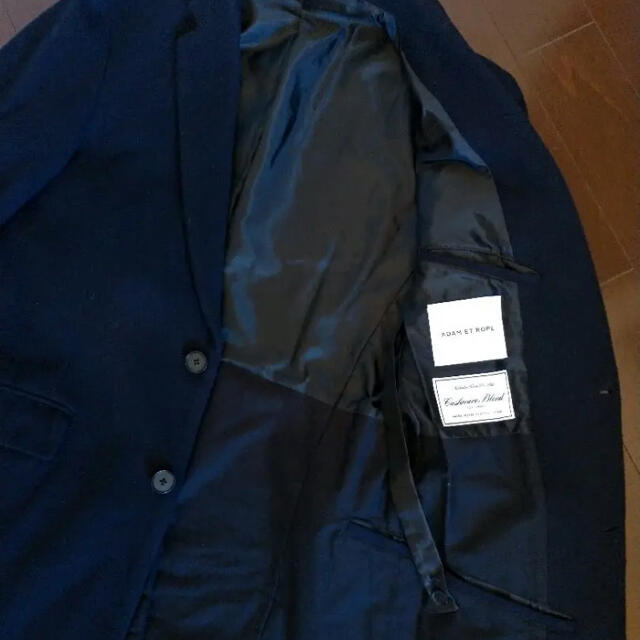 Adam et Rope'(アダムエロぺ)のアダム エ ロペチェスターコート L カシミア混　美品 メンズのジャケット/アウター(チェスターコート)の商品写真