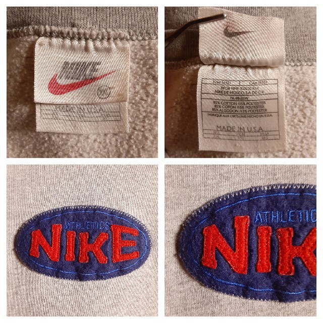 NIKE(ナイキ)の90s USA製 NIKE オールド ナイキ 刺繍 ワッペン スウェット XXL メンズのトップス(スウェット)の商品写真