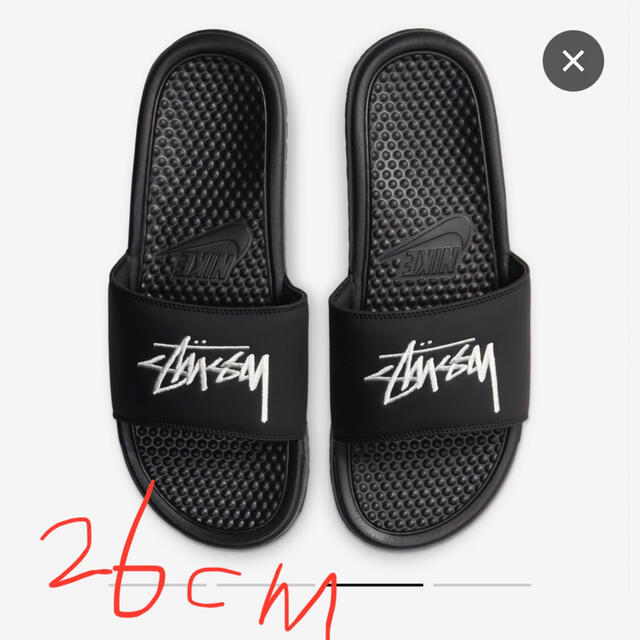 26cm NIKE ナイキ ベナッシ サンダル ブラック STUSSY NIKE メンズの靴/シューズ(サンダル)の商品写真