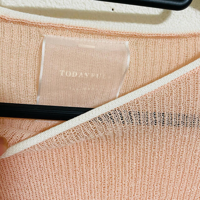 TODAYFUL(トゥデイフル)の一瞬お値下げ★トゥデイフル　桜ピンク　パイピングカットソー レディースのトップス(カットソー(長袖/七分))の商品写真