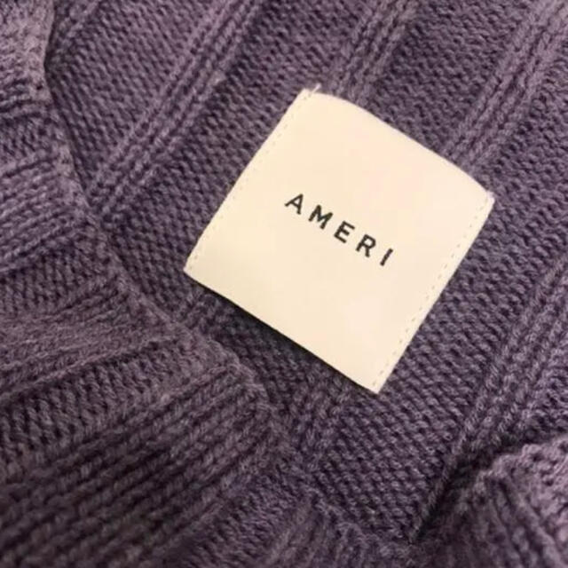 Ameri VINTAGE(アメリヴィンテージ)の美品 Ameri vintage KNIT ON KNIT パープル レディースのトップス(ニット/セーター)の商品写真