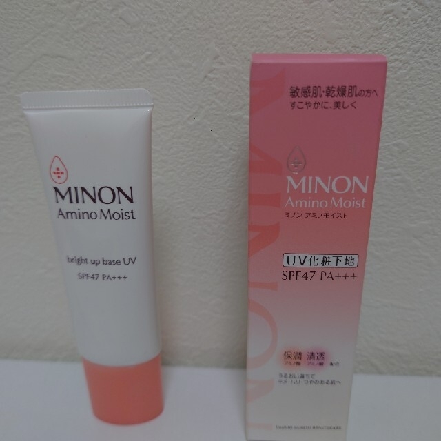 MINON(ミノン)のﾐﾉﾝｱﾐﾉﾓｲｽﾄﾌﾞﾗｲﾄｱｯﾌﾟﾍﾞｰｽUV+ﾊﾞﾗﾝｼﾝｸﾞﾍﾞｰｽUV コスメ/美容のベースメイク/化粧品(化粧下地)の商品写真