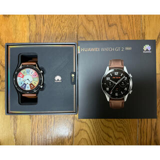 ファーウェイ(HUAWEI)のHuawei watch GT2 クラシックモデル　46mm メーカー保証付(腕時計(デジタル))