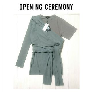 オープニングセレモニー(OPENING CEREMONY)のopening ceremony 変形 アシンメトリー カットソー トップス(カットソー(長袖/七分))