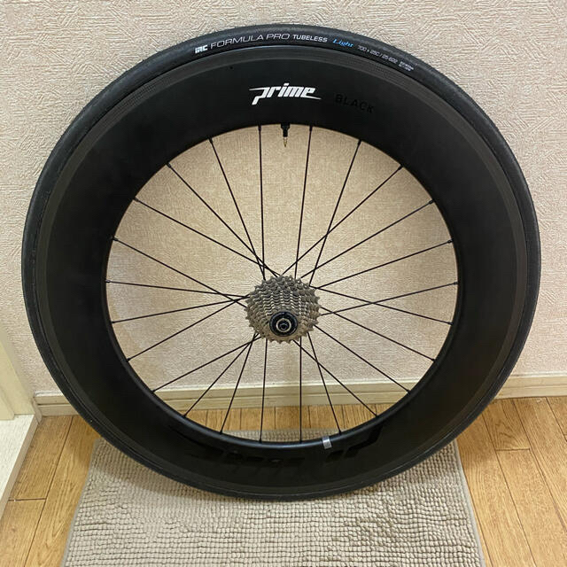 自転車カーボンディープリムホイール　Prime Black Edition 85mm