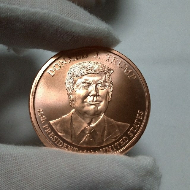 45th トランプ大統領　銅貨1枚　純銅　１oz ★送料込み★