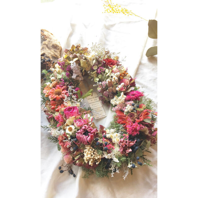 〜Antique wreath〜アンティークフラワーオーバルリース