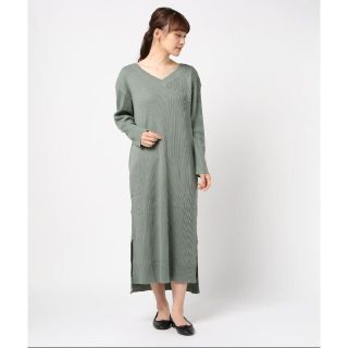 ユナイテッドアローズグリーンレーベルリラクシング(UNITED ARROWS green label relaxing)のグリーンレーベルリラクシング  長袖ワンピース   ★美品★  最終値下げ！(ロングワンピース/マキシワンピース)