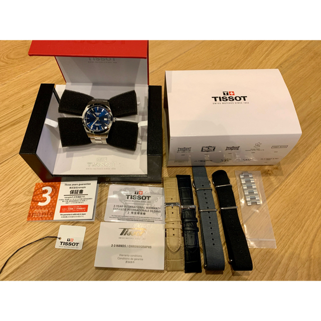 大人気　tissot ジェントルマン　付属品多数　ほぼ未使用！ブルー文字盤