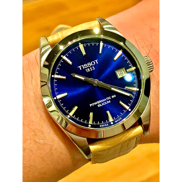 大人気　tissot ジェントルマン　付属品多数　ほぼ未使用！ブルー文字盤