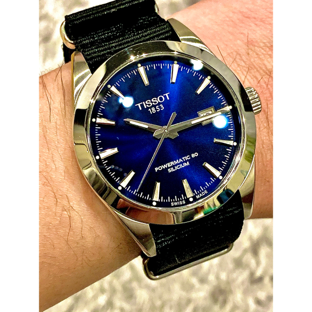 大人気　tissot ジェントルマン　付属品多数　ほぼ未使用！ブルー文字盤