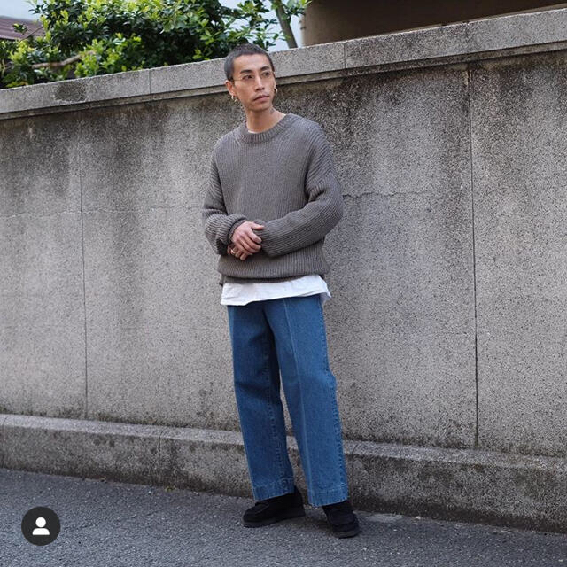 URU / CREW NECK OVER KNIT メンズのトップス(ニット/セーター)の商品写真