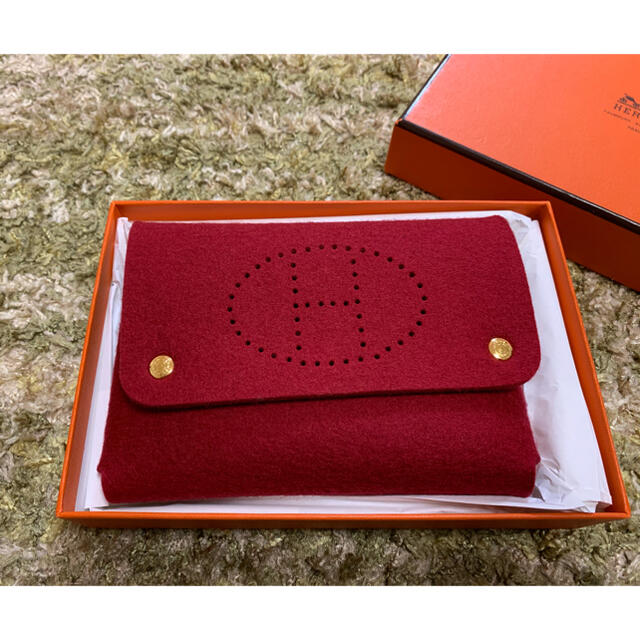 最終】美品□HERMES エルメス フェルト ポーチ／トランプケースHermes