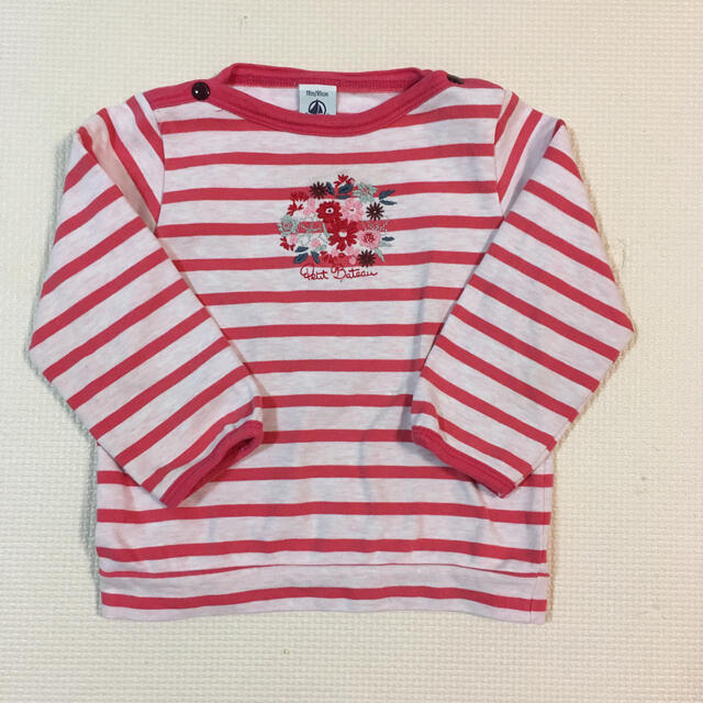 PETIT BATEAU(プチバトー)のプチバトー  18m 長袖　トレーナー　ピンク キッズ/ベビー/マタニティのベビー服(~85cm)(シャツ/カットソー)の商品写真