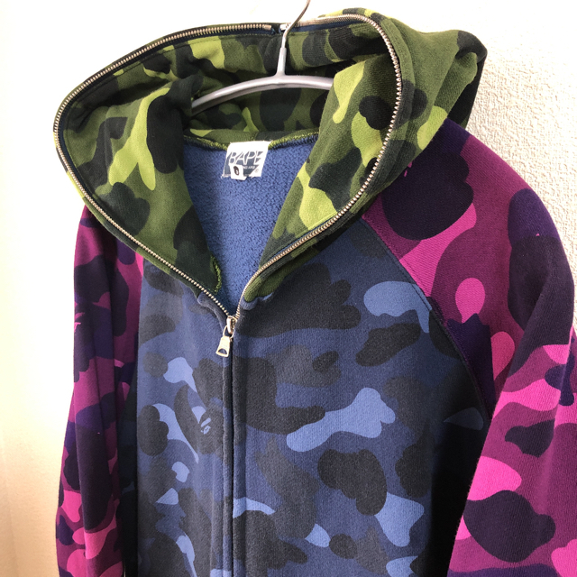 ☆希少☆ A BATHING APE カラーカモ フルジップ フーディ - パーカー