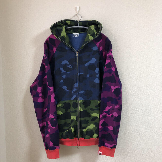 ★希少★ A BATHING APE カラーカモ フルジップ フーディ