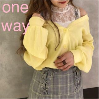 ワンウェイ(one*way)の新品 one way ワンウェイ Vネック カーディガン ゆるニット トップス(カーディガン)