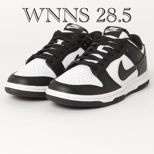 NIKE WMNS DUNK LOW WHITE／BLACK 28.5 パンダ靴/シューズ