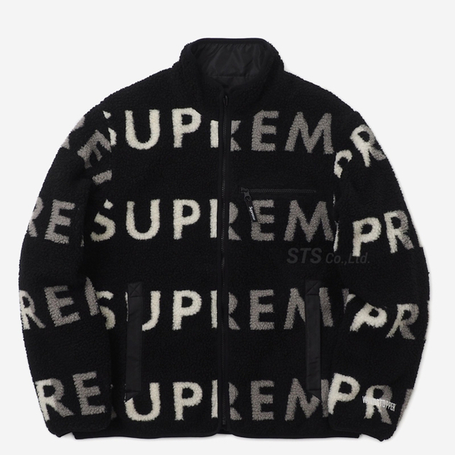 supreme Reversible Logo Fleece Jacket M込